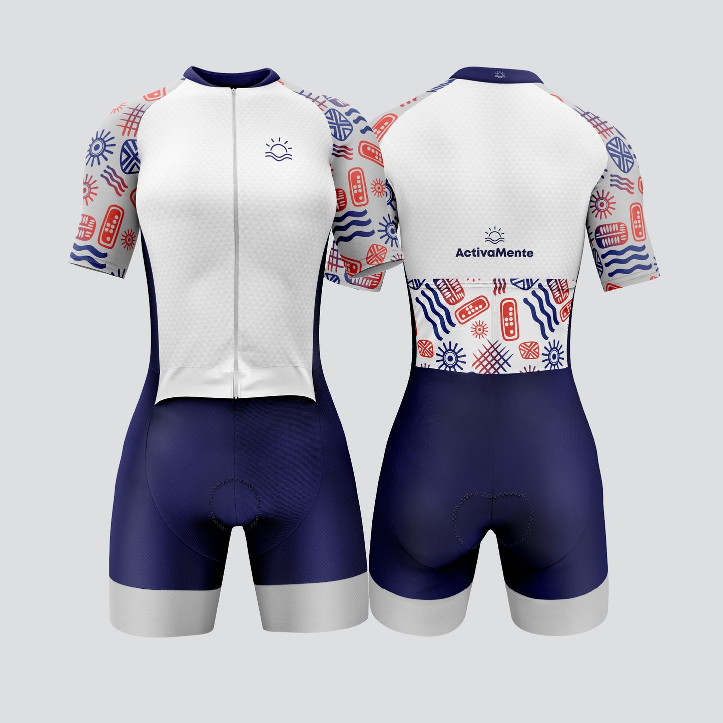 Women Cycling One Piece Blue Sun