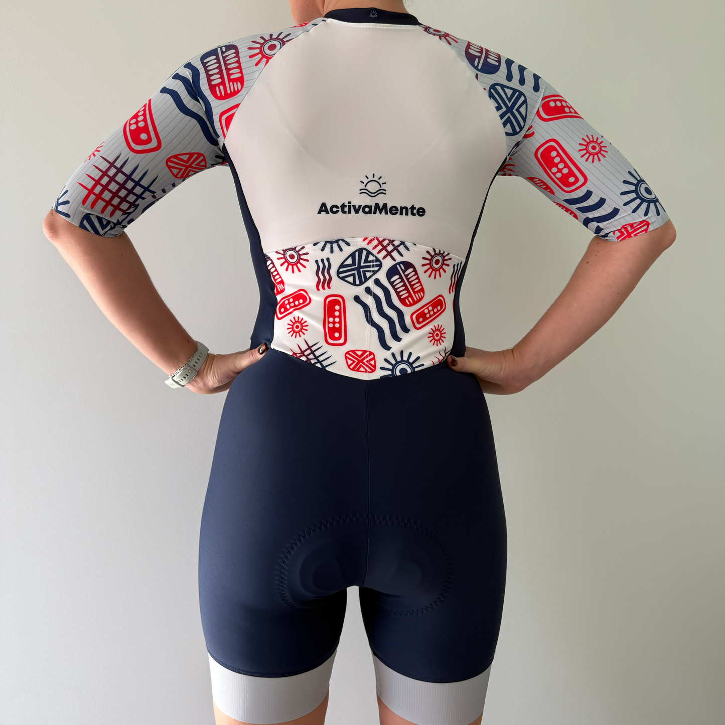 Women Cycling One Piece Blue Sun